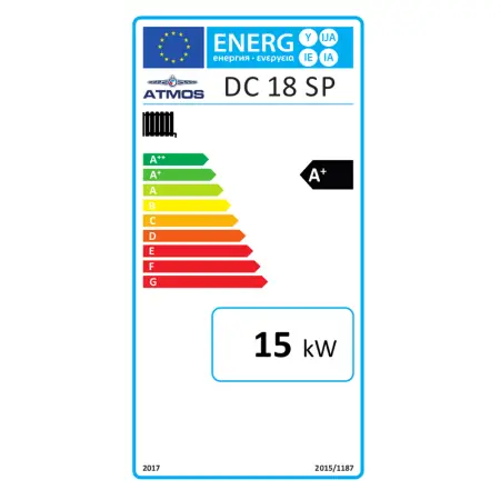 ATMOS DC18SP 15-20 kW + palnik pelletowy + podajnik 1,5m - kocioł kombinowany zgazujący drewno i na pelet